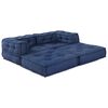 vidaXL Modular Sofa 2 pcs Indigo 140 x 70 x 56 cm Fabric