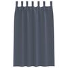 vidaXL Blackout Curtains with Rings 2 pcs Anthracite 175 x 140 cm