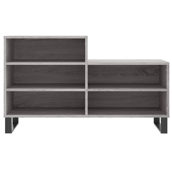 vidaXL Shoe Cabinet Grey Sonoma 102x36x60 cm Engineered Wood