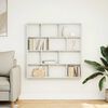 vidaXL Wall Cube Shelf 12 Compartments White Engineered Wood