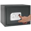 vidaXL Digital Safe with Lock Dark grey 35 x 25 x 25 cm Steel