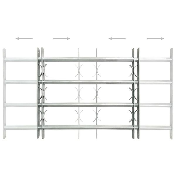 vidaXL Adjustable Security Grilles for Windows 2 pcs 1000-1500 mm