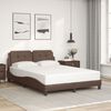 vidaXL Bed Frame without Mattress "Zadar" Brown 120x200 cm Faux Leather