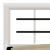 vidaXL Bed Frame without Mattress White and Black Metal 120x200 cm