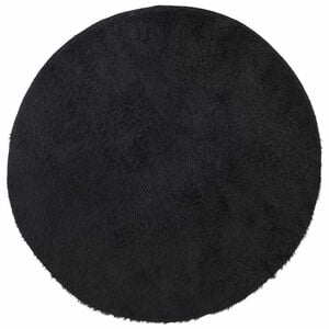 vidaXL Shaggy Rug High Pile NAVARRA Black 120x120 cm Polyester
