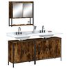 vidaXL 3 Piece Bathroom Furniture Set Smoked Oak Engineered Wood