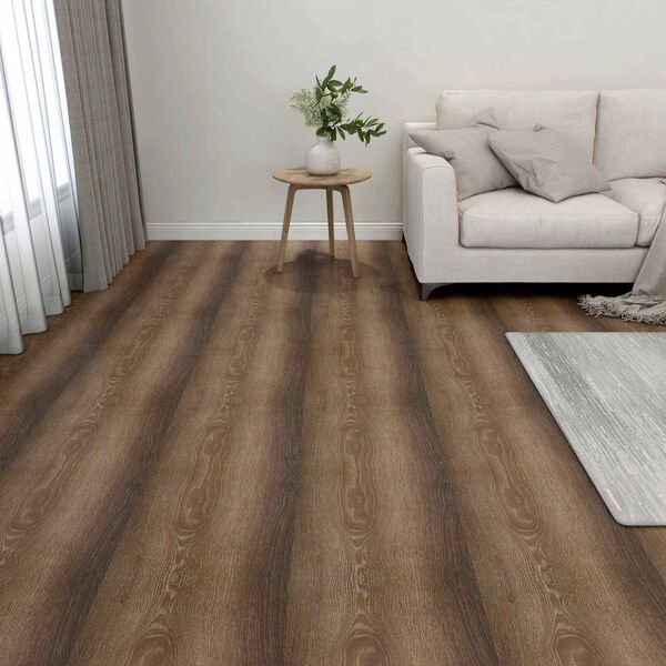 vidaXL Flooring Planks 55 pcs Brown 5.11 m&sup2; PVC