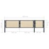 vidaXL Fence Gate Steel and Spruce Wood 413x75 cm