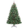 vidaXL Artificial Hinged Christmas Tree Green 240 cm PVC and Metal