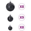 vidaXL Christmas Baubles 100 pcs Black &Oslash;3/4/6 cm