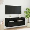 vidaXL TV Wall Cabinet Black Oak 100 x 30 x 40 cm Engineered Wood