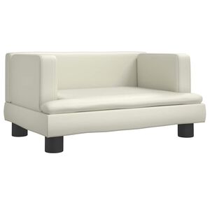 vidaXL Kids Sofa Cream 60x40x30 cm Faux Leather
