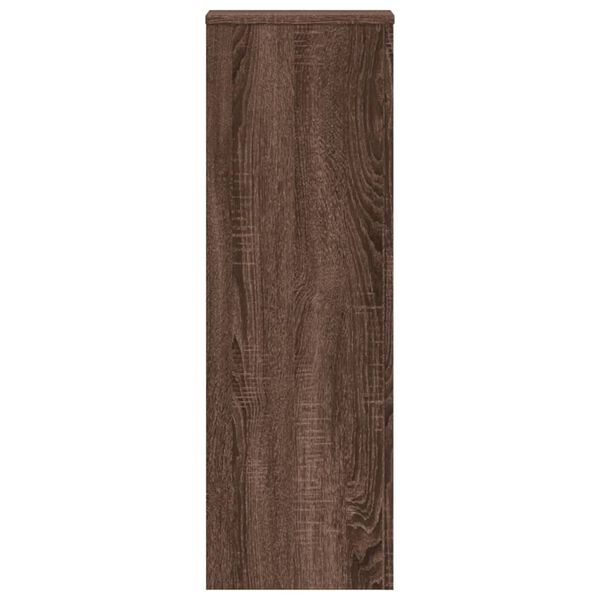 vidaXL Plant Stands 2 pcs Brown Oak 33x33x100 cm Engineered Wood