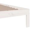 vidaXL Bed Frame without Mattress White Solid Wood 90x200 cm