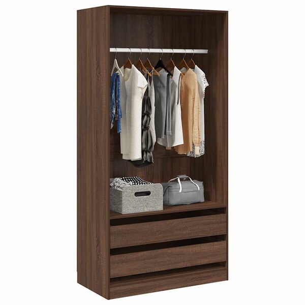 vidaXL Wardrobe Brown Oak 100x50x200 cm Engineered Wood
