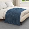 vidaXL Throw Blanket Navy Blue 150 x 130 cm Fleece