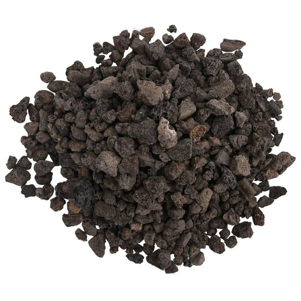 vidaXL Volcanic Rocks 25 kg Black 1-2 cm