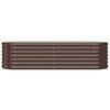vidaXL Garden Raised Bed Galvanised Steel 152x40x36 cm Brown