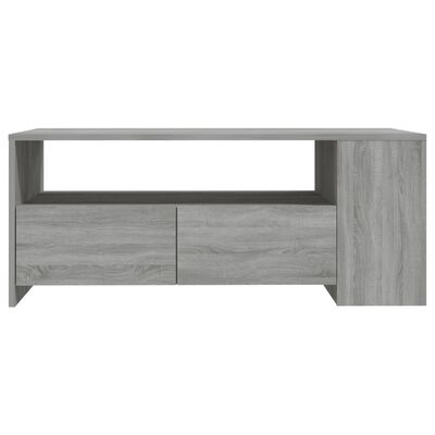 vidaXL Coffee Table Grey Sonoma 102x55x42 cm Engineered Wood