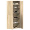 vidaXL Shoe Cabinet with Door Brown 80 x 35.5 x 180 cm Engineered wood