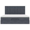 vidaXL Ottoman Bed with Mattresses Dark Grey 160x200cm Velvet