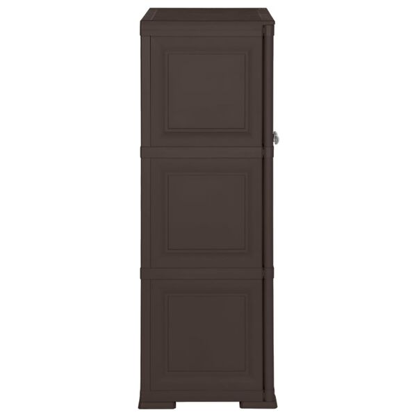 vidaXL Plastic Cabinet 79x43x125 cm Wood Design Brown