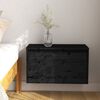 vidaXL Wall Cabinet Black 60x30x35 cm Solid Pinewood