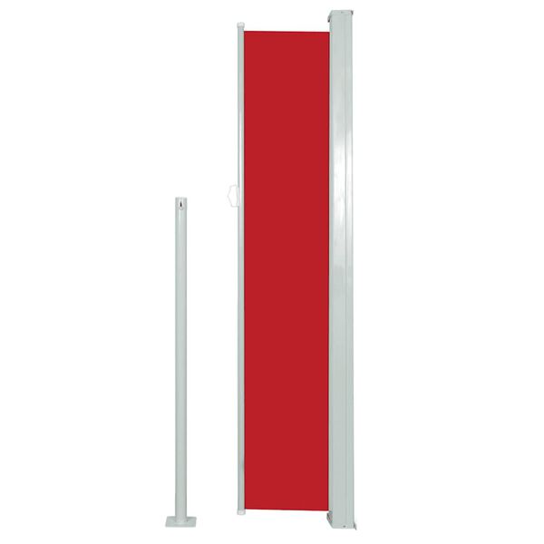 vidaXL Patio Retractable Side Awning 100x500 cm Red