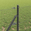 vidaXL Fence Post Grey 50 x 0.5 m (25 x 25 mm mesh) Steel and PVC