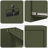 vidaXL File Cabinet Olive Green 44 x 50 x 106.5 cm Cold-Rolled Steel