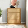 vidaXL Drawer Cabinet SAUDA Oak 76.5x39x91 cm Solid Wood Pine