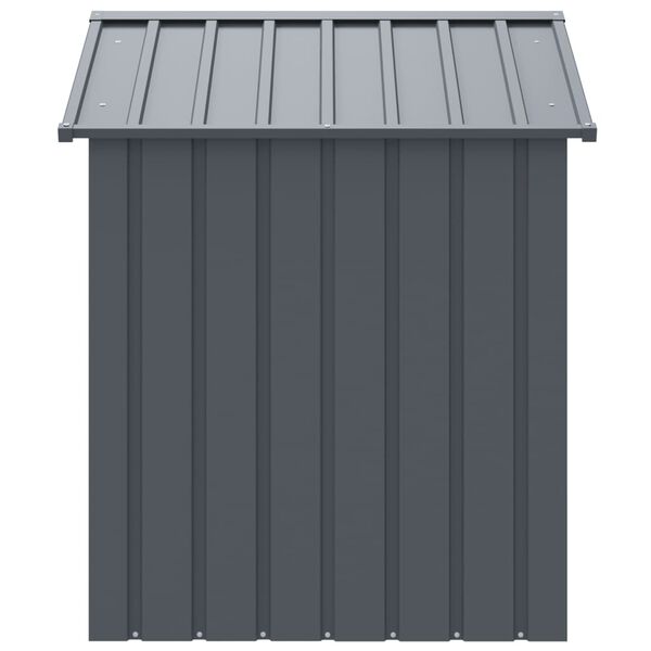 vidaXL Dog House with Roof Anthracite 117x103x123 cm Galvanised Steel