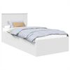 vidaXL Bed Frame with Headboard White 90 x 200 cm Engineered Wood