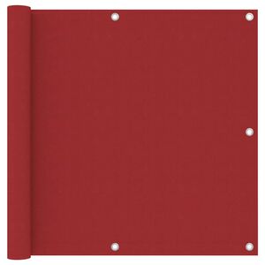 vidaXL Balcony Screen Red 90x500 cm Oxford Fabric