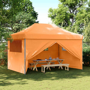 vidaXL Party Tent Orange with Blue Frame Oxford Fabric