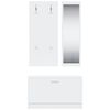 vidaXL 3-in-1 Shoe Cabinet Set White Engineered Wood