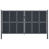 vidaXL Garden Gate Steel 400x175 cm Anthracite