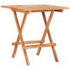 vidaXL Bistro Table | Natural Teak | Solid teak wood | 60x60x65 cm | Foldable