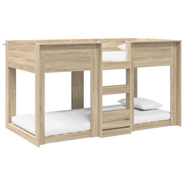 vidaXL Bunk Bed for Kids Sonoma Oak 75 x 190 cm Engineered Wood