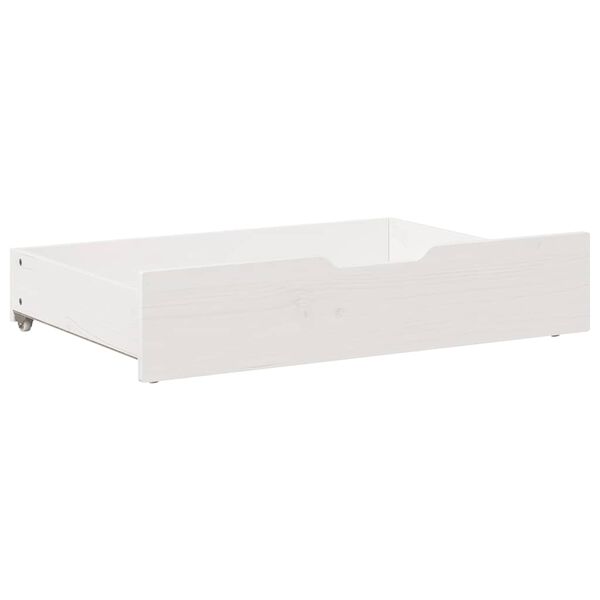 vidaXL Under-Bed Drawers 2 pcs White 80x55x17 cm Solid Wood Pine
