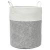 vidaXL Storage Basket Grey and White &Oslash;38x46 cm Cotton