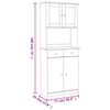 vidaXL Highboard ALTA White 77x35x188 cm Solid Wood Pine