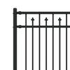 vidaXL Spike Fence Black 200 x 166 cm Powder-Coated Steel