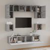 vidaXL 8 Piece TV Cabinet Set Grey Sonoma Engineered Wood