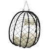 vidaXL Hanging Egg Chair Cream white 91.5 x 60 x 110 cm Poly Rattan