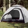 vidaXL Camping Tent Dome 4-Person White Blackout Fabric Quick Release