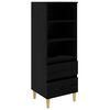 vidaXL Highboard Black Oak 40 x 36 x 110 cm Engineered Wood