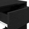 vidaXL Bedside Cabinets with Drawer 2 pcs Black Oak 35x34x66.5 cm