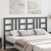 vidaXL Bed Headboard Grey 146x4x100 cm Solid Wood Pine