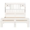 vidaXL Bookcase Bed without Mattress White 135x190 cm Double Solid Wood Pine